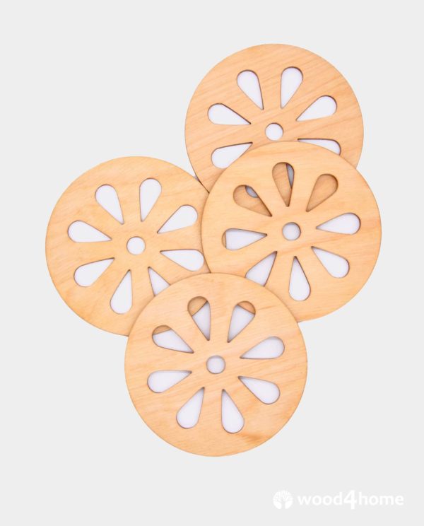 cup coasters wooden lemon ornament