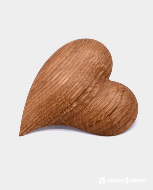 heart brooch wooden
