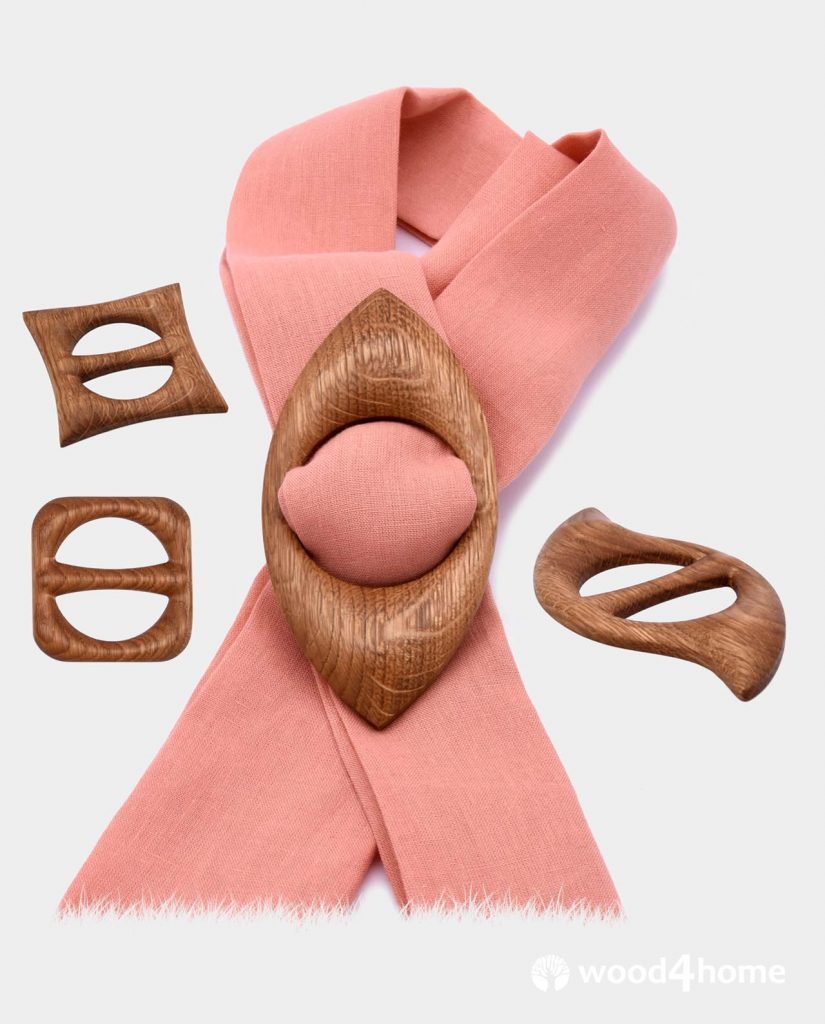 scarf rings wooden
