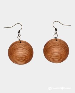 wooden earrings online gift ecofriendly carved oak earings