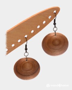 wooden earrings online gift ecofriendly carved oak earings